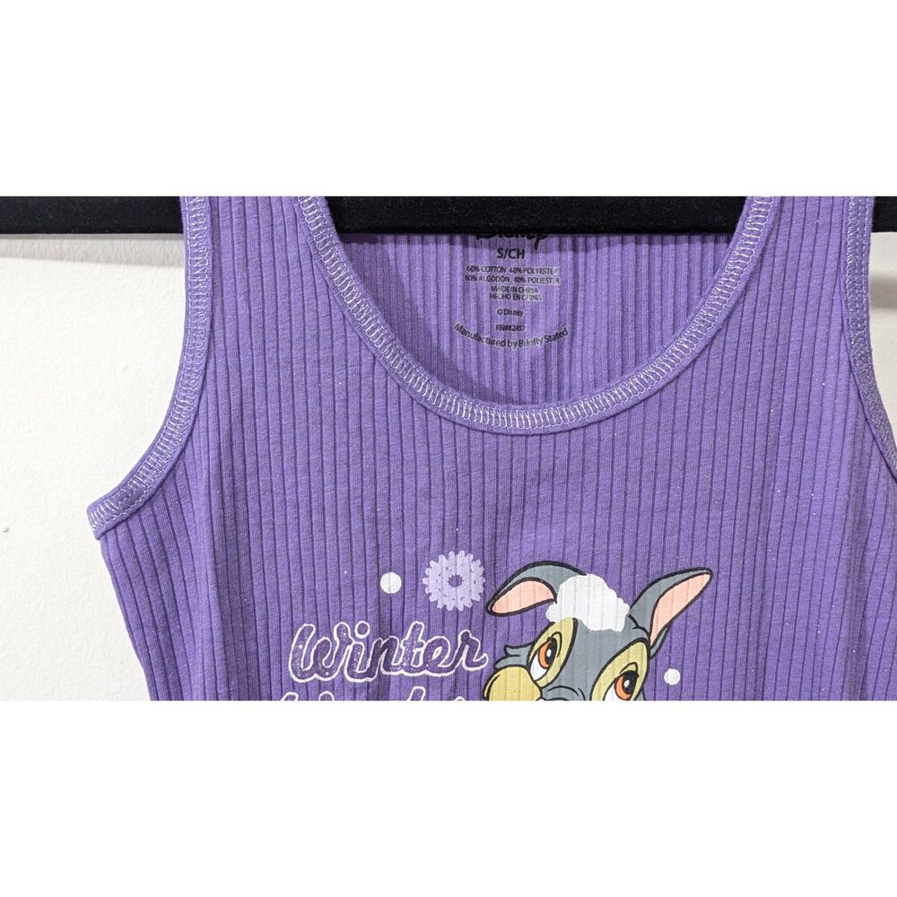 Purple Tank Top - Disney Thumper with sparkle sz. S - Picture 6 of 7